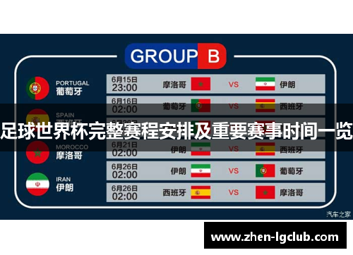 足球世界杯完整赛程安排及重要赛事时间一览 足球世界杯完整赛程安排及重要赛事时间一览